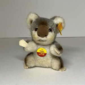 Vintage Steiff Yuku Koala Bear Plush Stuffed Animal 1446/11 Germany Tag 4.50